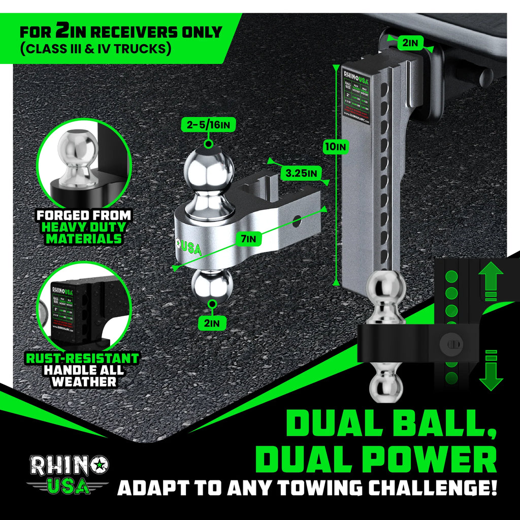 Adjustable Drop Hitch for 2-Inch Receivers