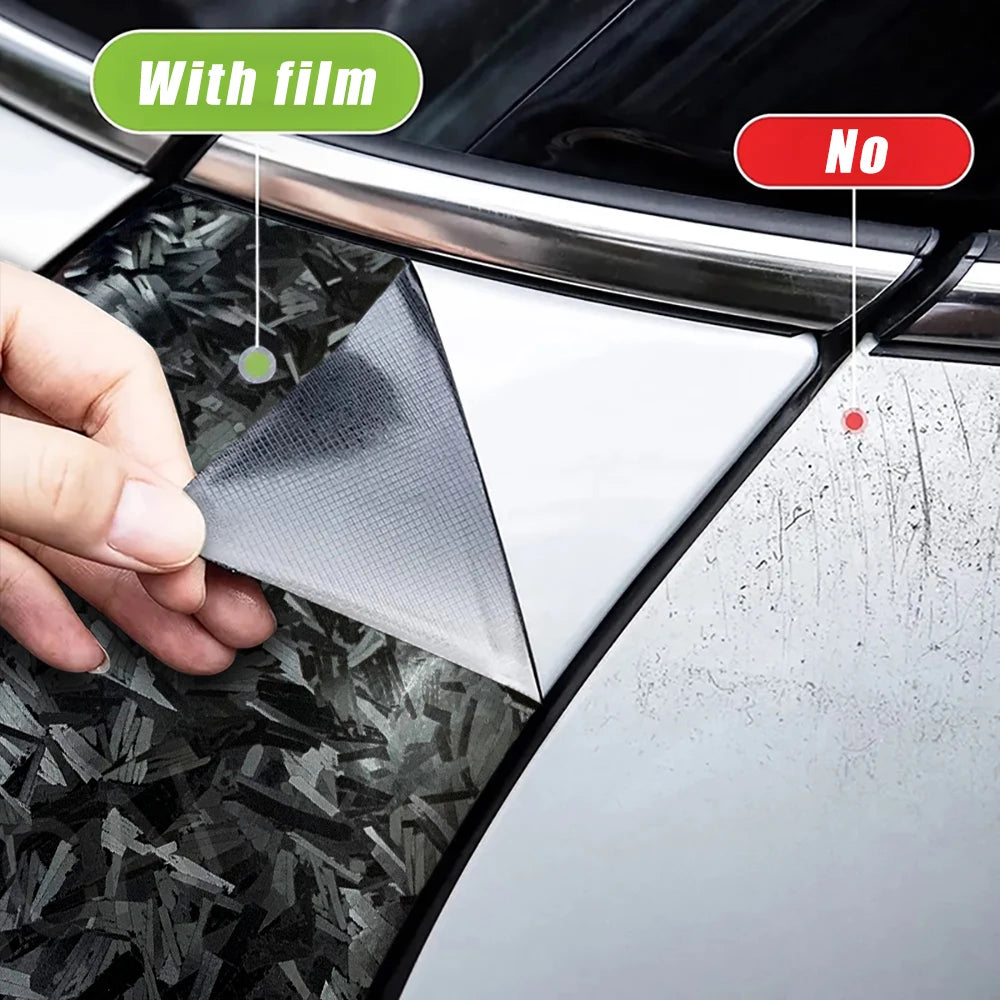 High-Quality Matt Forged Glass Black Sticker Car Wrap Vinyl Motorcycle Accessories Carbon Fiber Wrap Car Tuning Stickers Decal - DriveNova