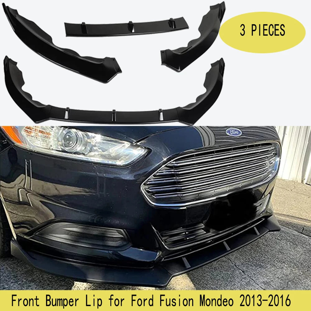 Car Accessories Car Front Bumper Splitter Lip Diffuser Body Kit Spoiler Guard for Ford Fusion Mondeo 2013 2014 2015 2016 - DriveNova