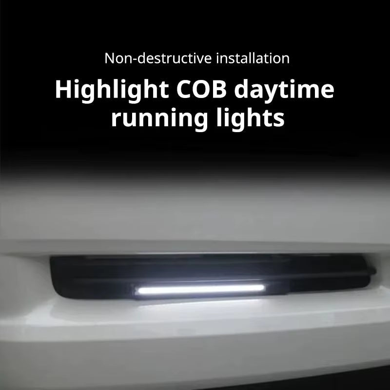 Elevate Your Ride with 2-Piece 17cm Universal Waterproof COB Daytime Running Lights & Fog Lamp Strip - DriveNova