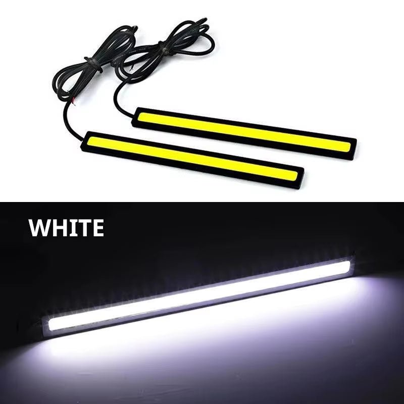 Elevate Your Ride with 2-Piece 17cm Universal Waterproof COB Daytime Running Lights & Fog Lamp Strip - DriveNova