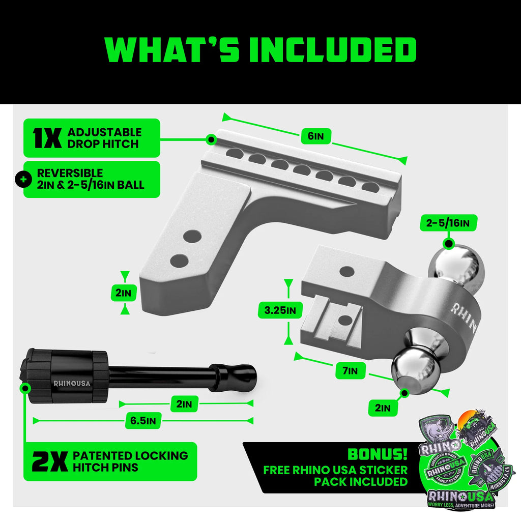 Adjustable Drop Hitch for 2-Inch Receivers