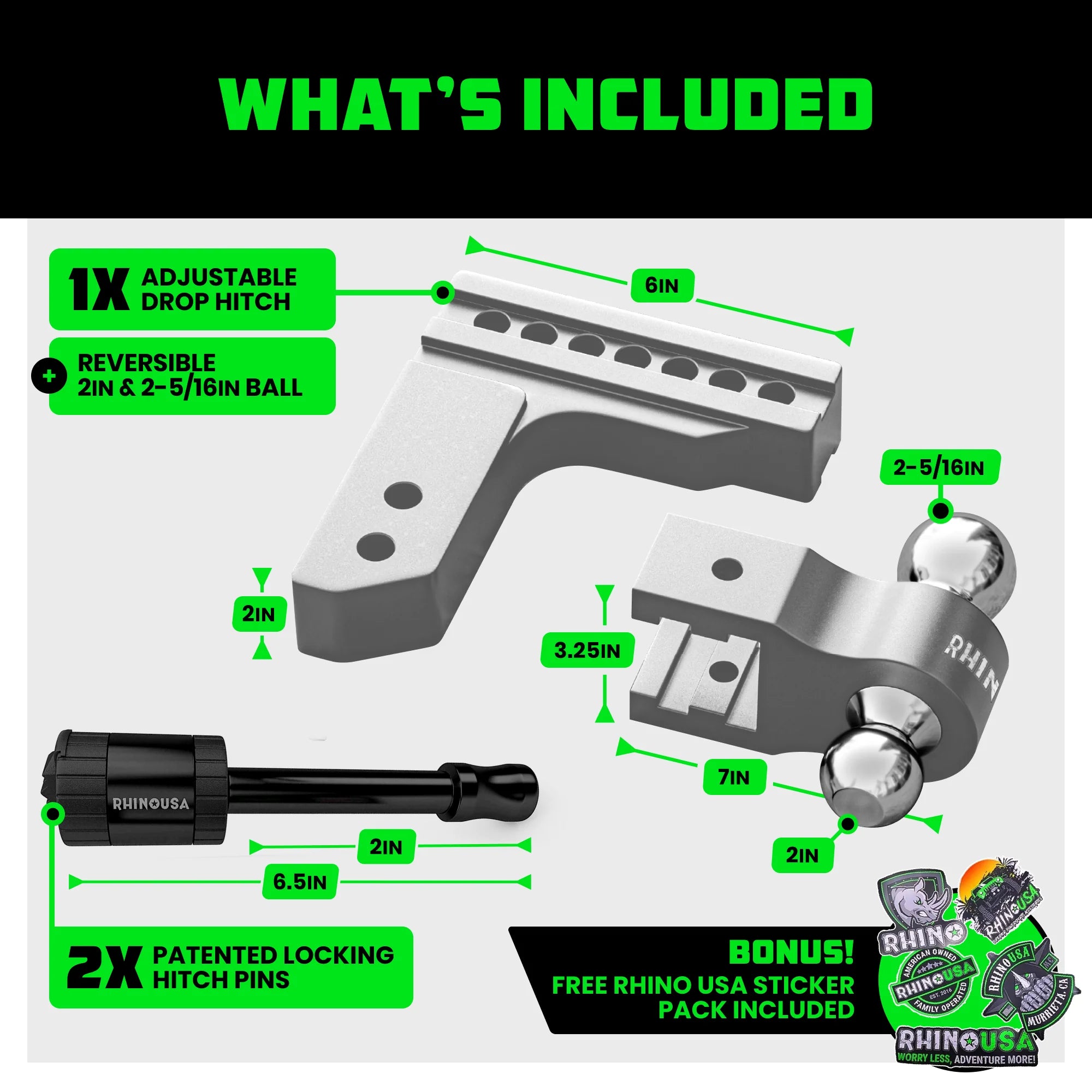 Adjustable Drop Hitch for 2-Inch Receivers