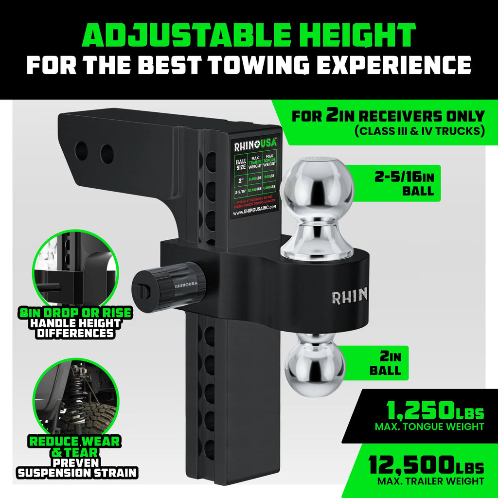 Adjustable Drop Hitch for 2-Inch Receivers