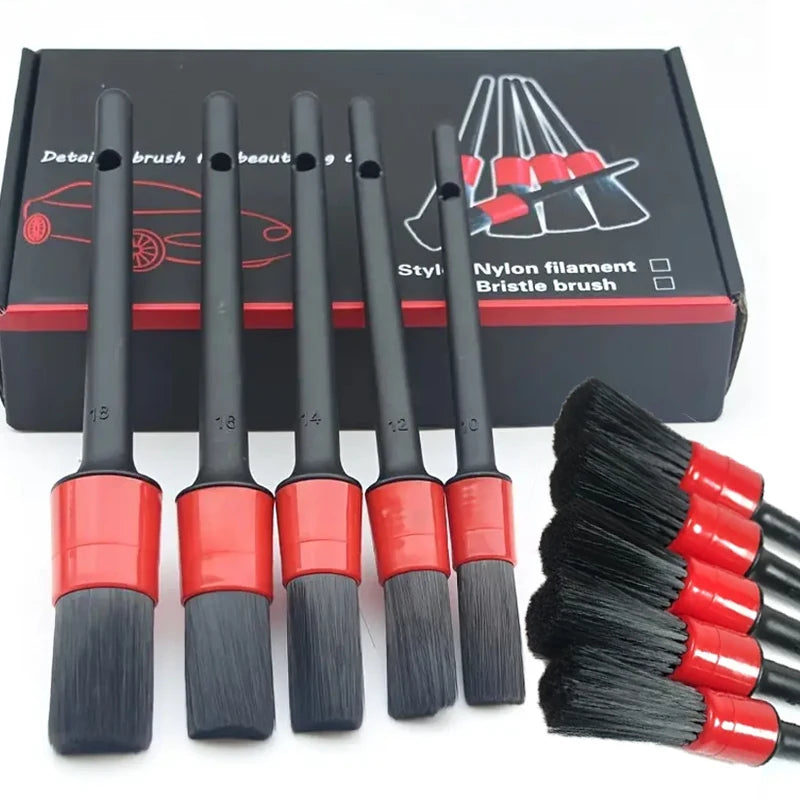Professional Car Detailing Brush Set for Comprehensive Vehicle Cleaning and Maintenance