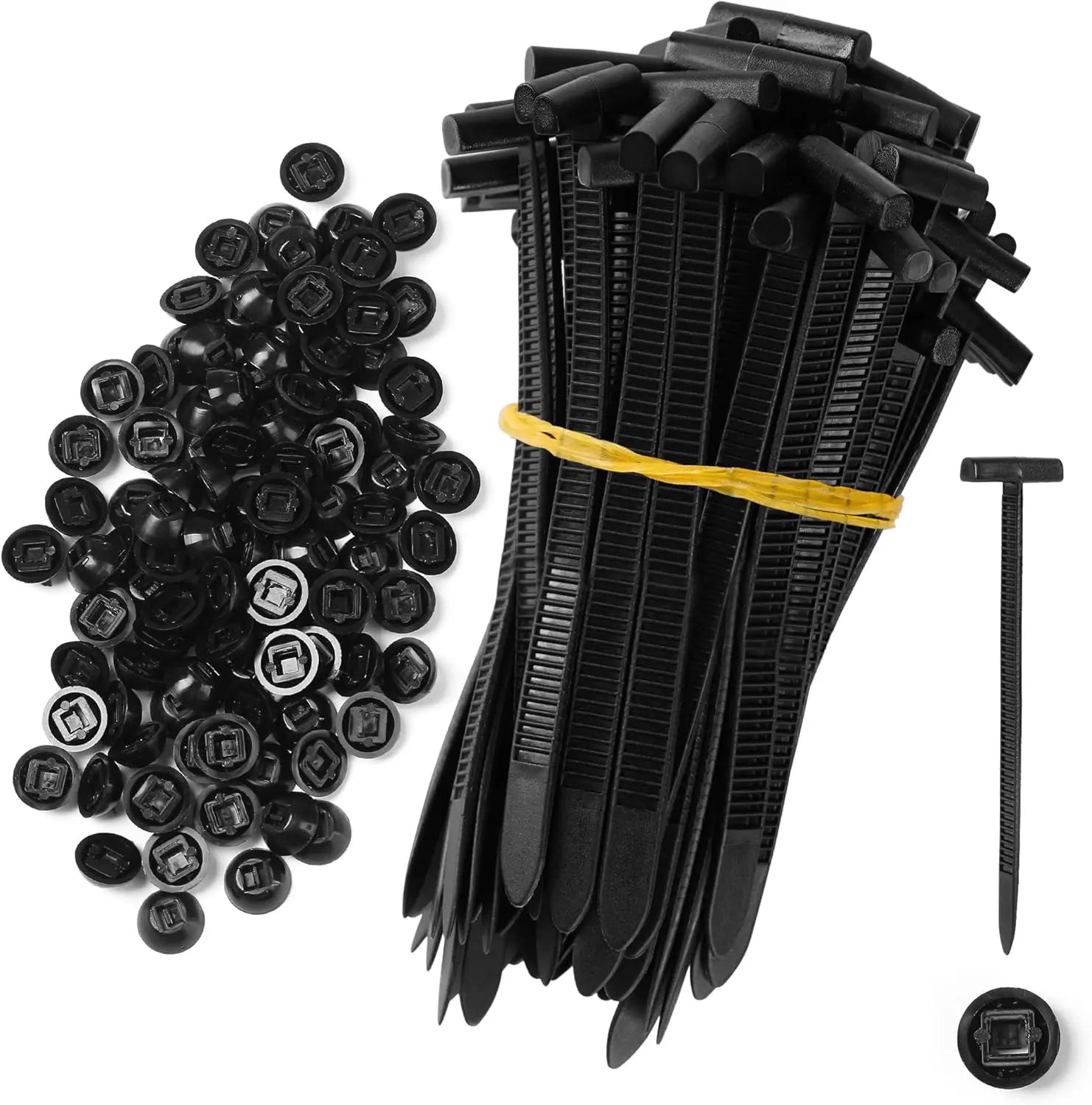 1000/50/20Pcs Car Nylon Ties Wrap Cable Fixed Fastener Clips Car Hose Fastening Zip Strap Self-Locking Reusable Nylon Cable Ties - DriveNova