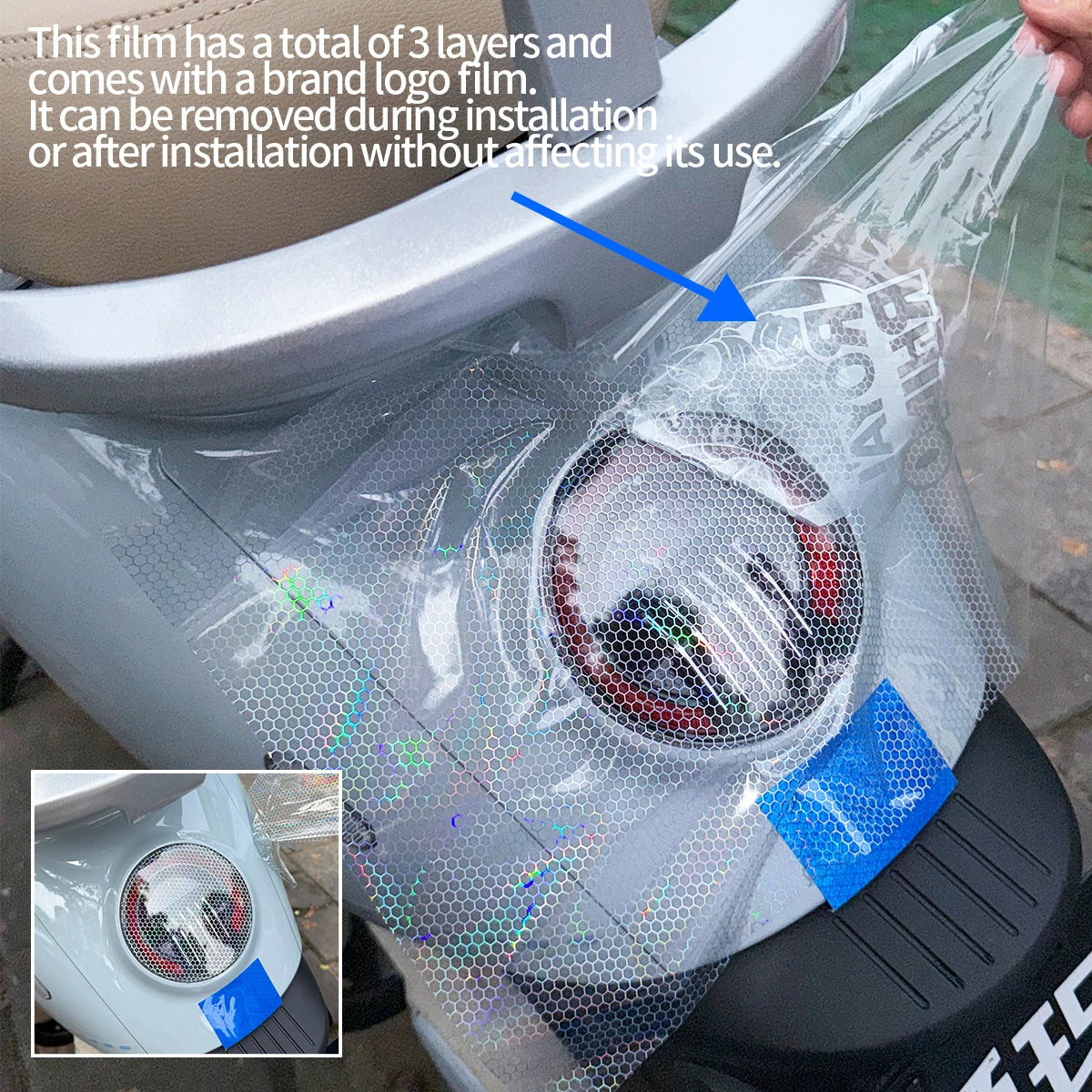 Car Motorcycle Vinyl Wrap Foil Laser Honeycomb Headlights Taillight Tint Film Modify Color Changing Stickers Car Styling - DriveNova