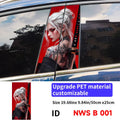 Female Samurai Car Stickers - Waterproof Vinyl Decals for Auto B-Pillar and Center Column Protection and Decoration - DriveNova