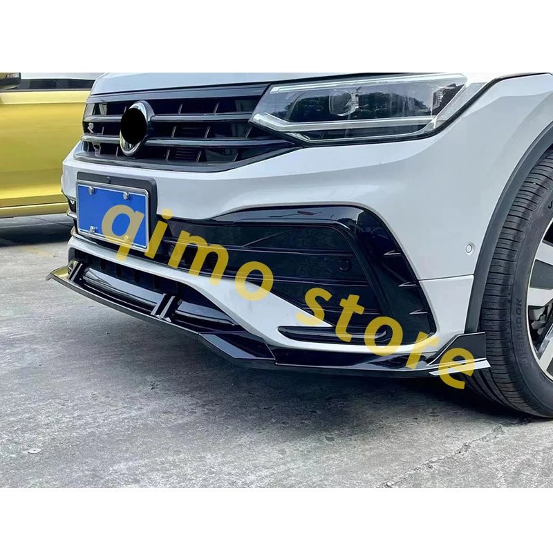 Front Spoiler Body Kit for VW Tiguan 2020-2022 - RS Bright Black Sports Spoiler and R-Line Bumper Accessories - DriveNova