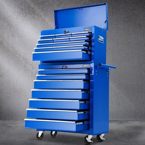 Giantz Tool Chest and Trolley Box Cabinet 16 Drawers Cart Garage - DriveNova