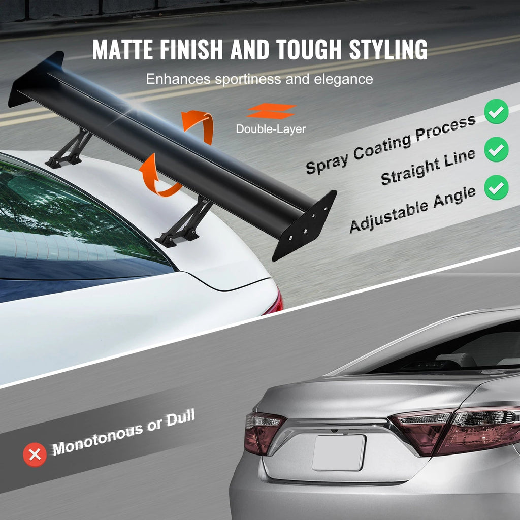 GT Wing Car Spoiler - 53.1 Inch Universal Double Deck Rear Spoiler for Racing and Drift Applications - DriveNova