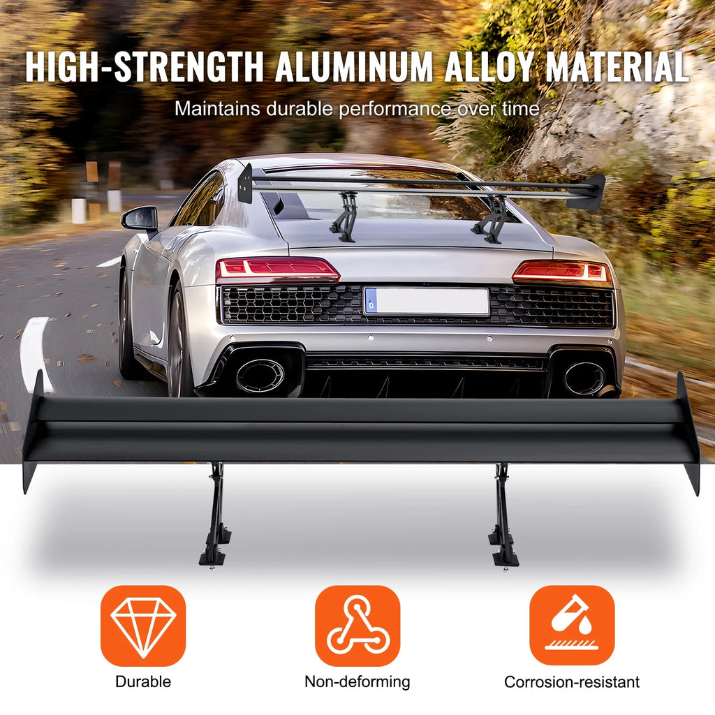 GT Wing Car Spoiler - 53.1 Inch Universal Double Deck Rear Spoiler for Racing and Drift Applications - DriveNova