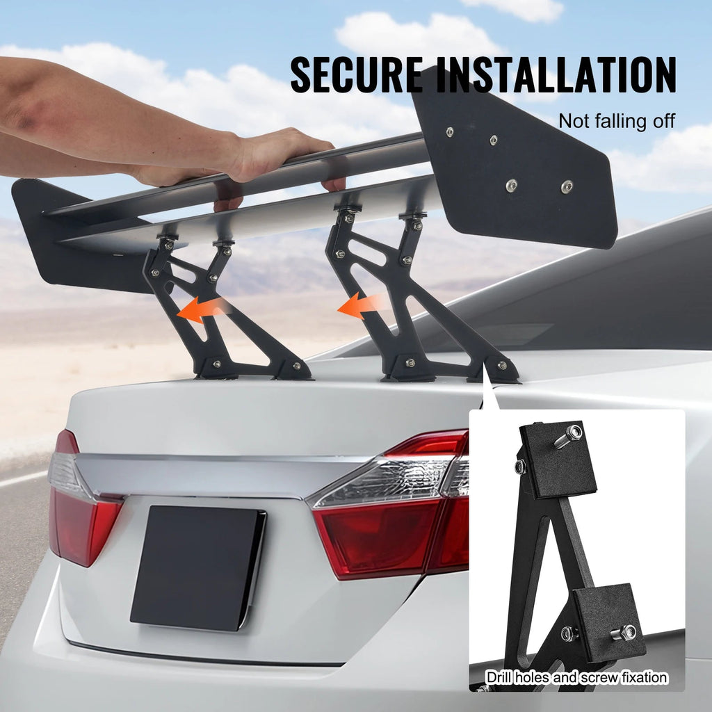 GT Wing Car Spoiler - 53.1 Inch Universal Double Deck Rear Spoiler for Racing and Drift Applications - DriveNova