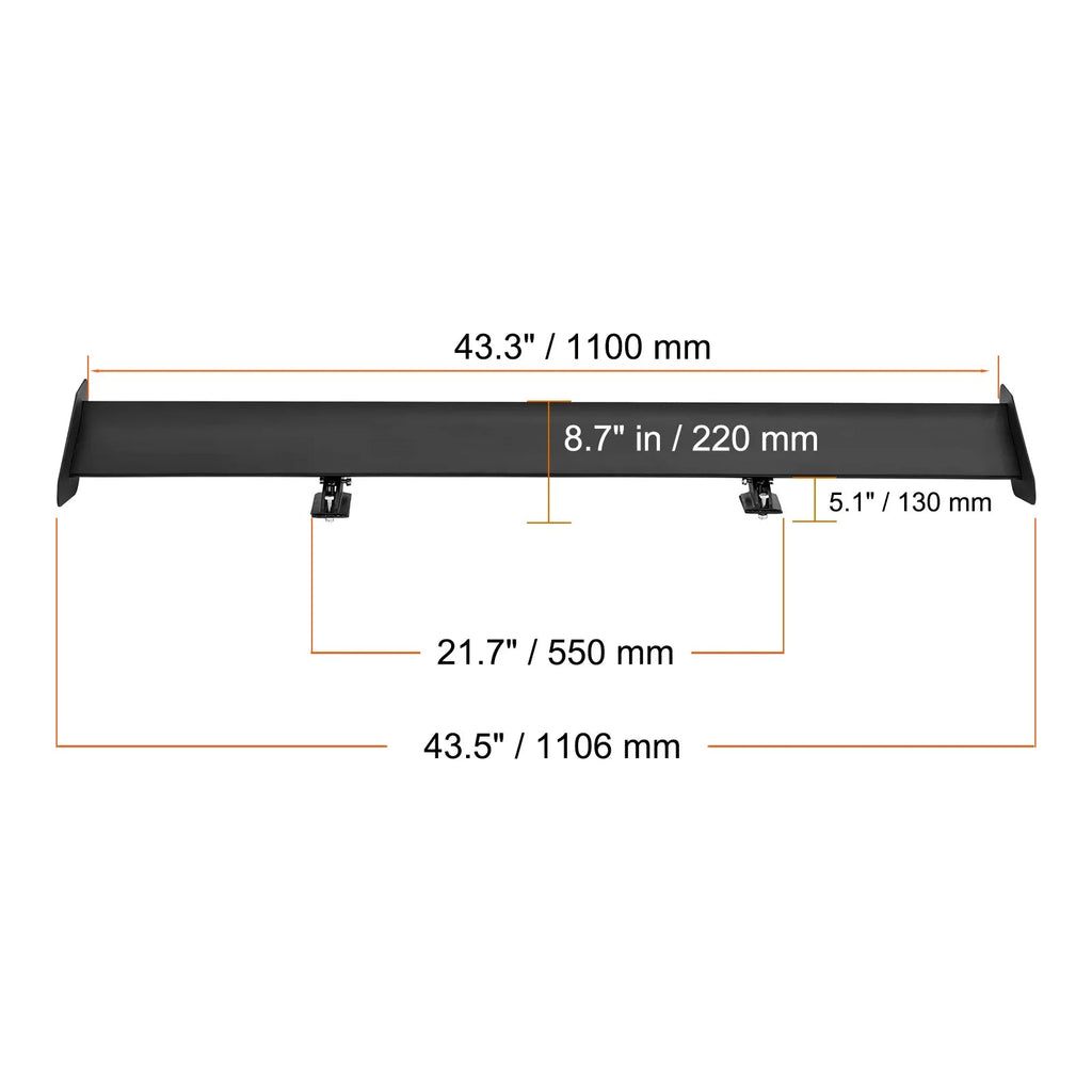 GT Wing Car Spoiler - 53.1 Inch Universal Double Deck Rear Spoiler for Racing and Drift Applications - DriveNova