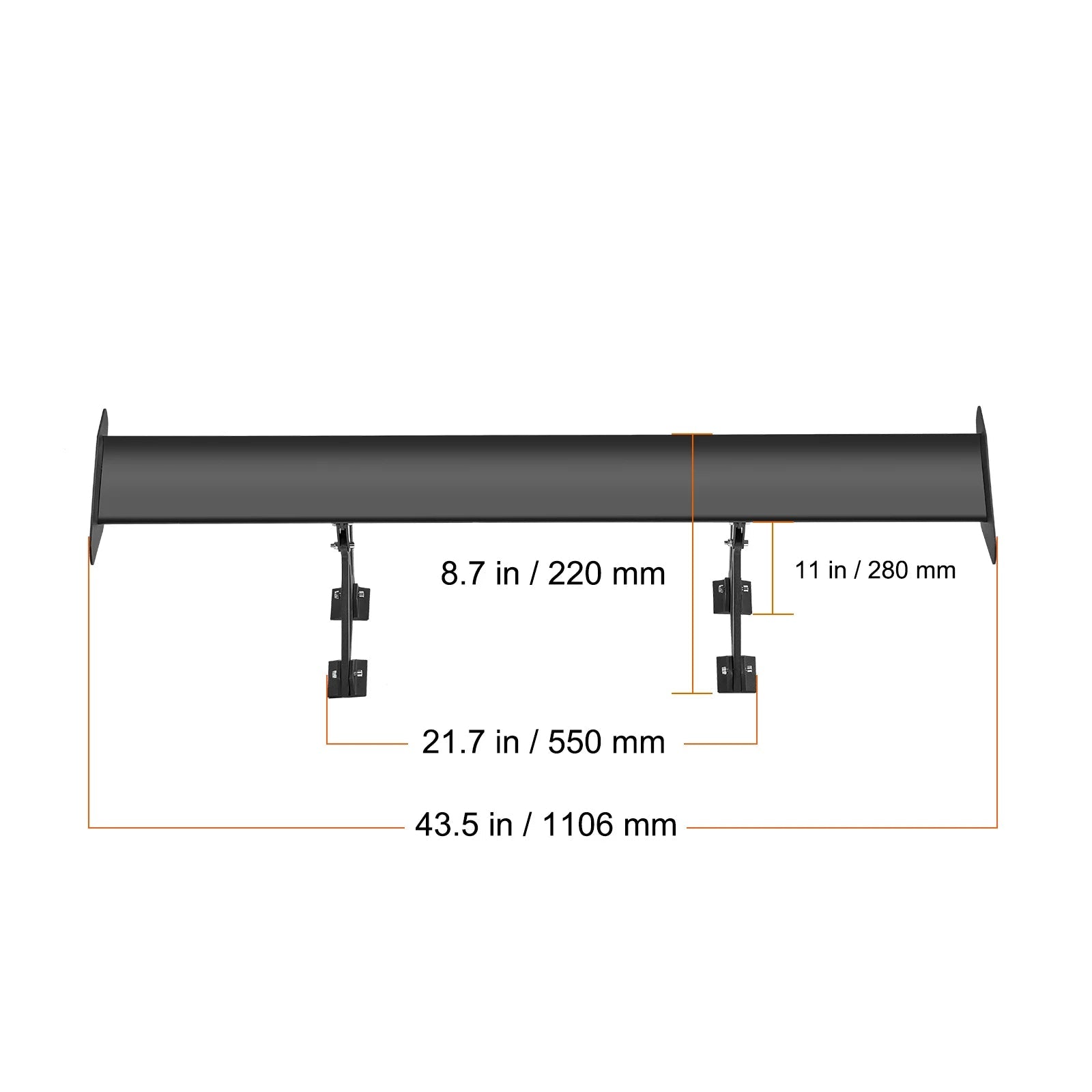 GT Wing Car Spoiler - 53.1 Inch Universal Double Deck Rear Spoiler for Racing and Drift Applications - DriveNova