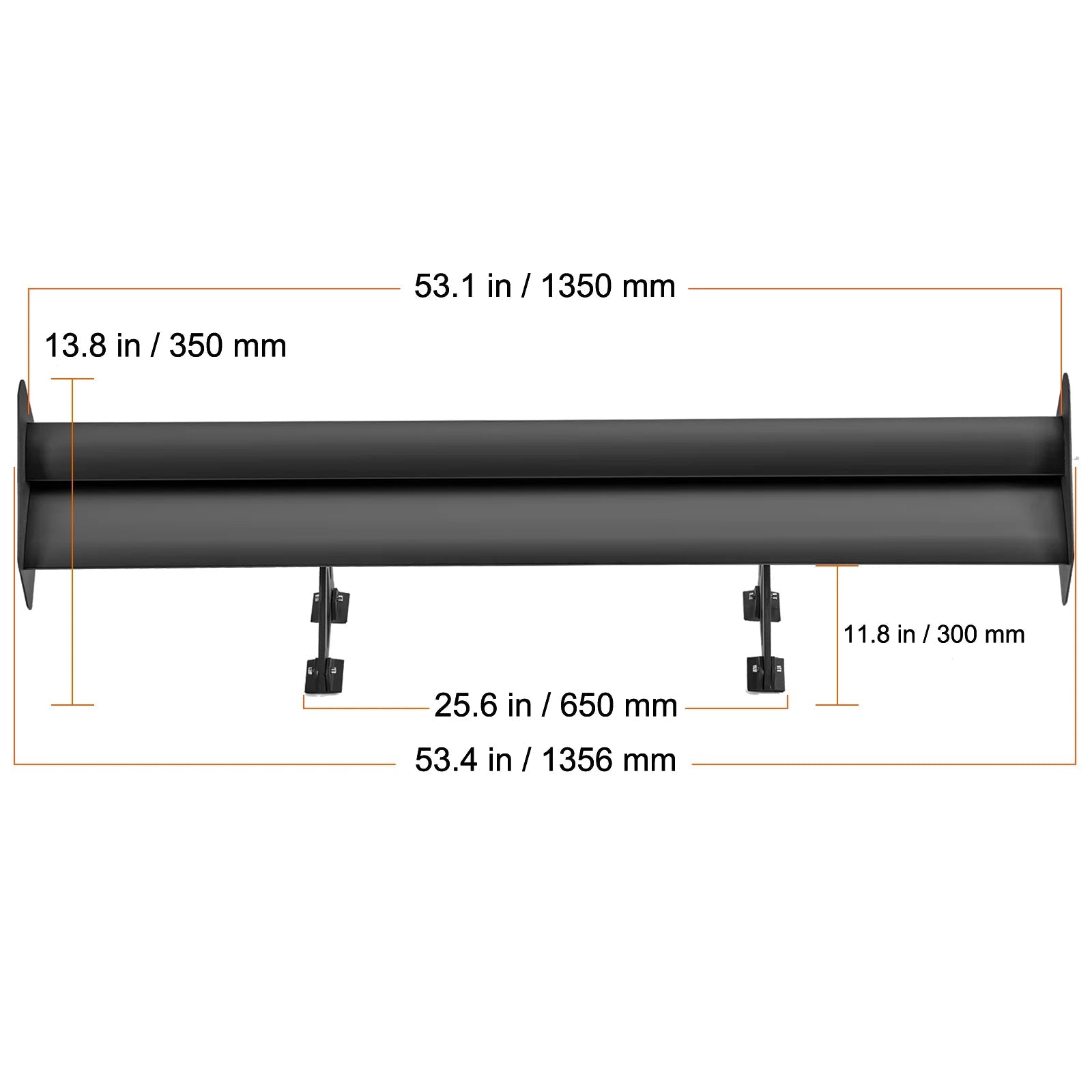 GT Wing Car Spoiler - 53.1 Inch Universal Double Deck Rear Spoiler for Racing and Drift Applications - DriveNova