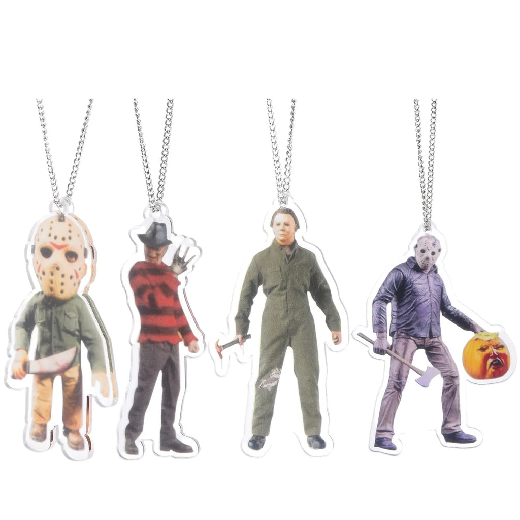 Halloween-Themed Printed Rearview Mirror Charms for Automotive Interior Decoration - DriveNova