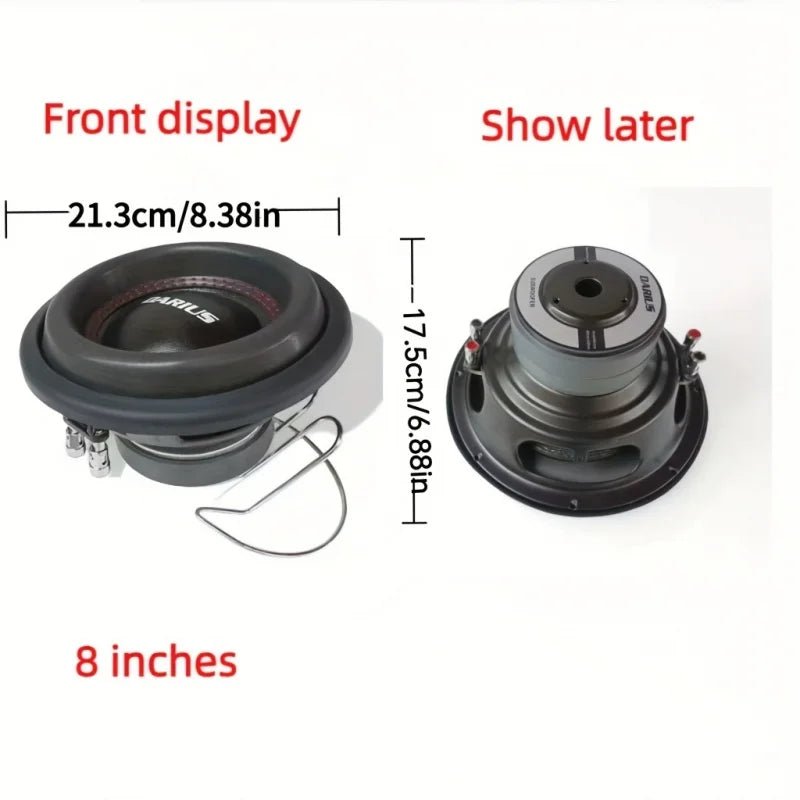 High-Power Car Subwoofer - Available in 8-Inch, 10-Inch, and 12-Inch Sizes, Single or Dual Coil Design, Cannon Edge, 500W RMS Power Handling - DriveNova