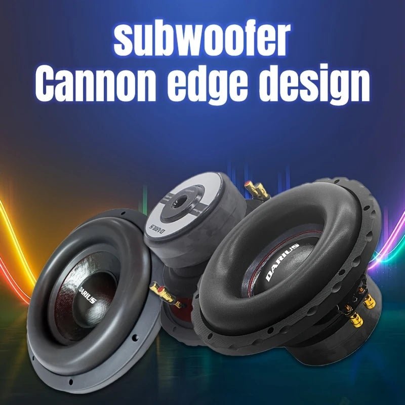 High-Power Car Subwoofer - Available in 8-Inch, 10-Inch, and 12-Inch Sizes, Single or Dual Coil Design, Cannon Edge, 500W RMS Power Handling - DriveNova