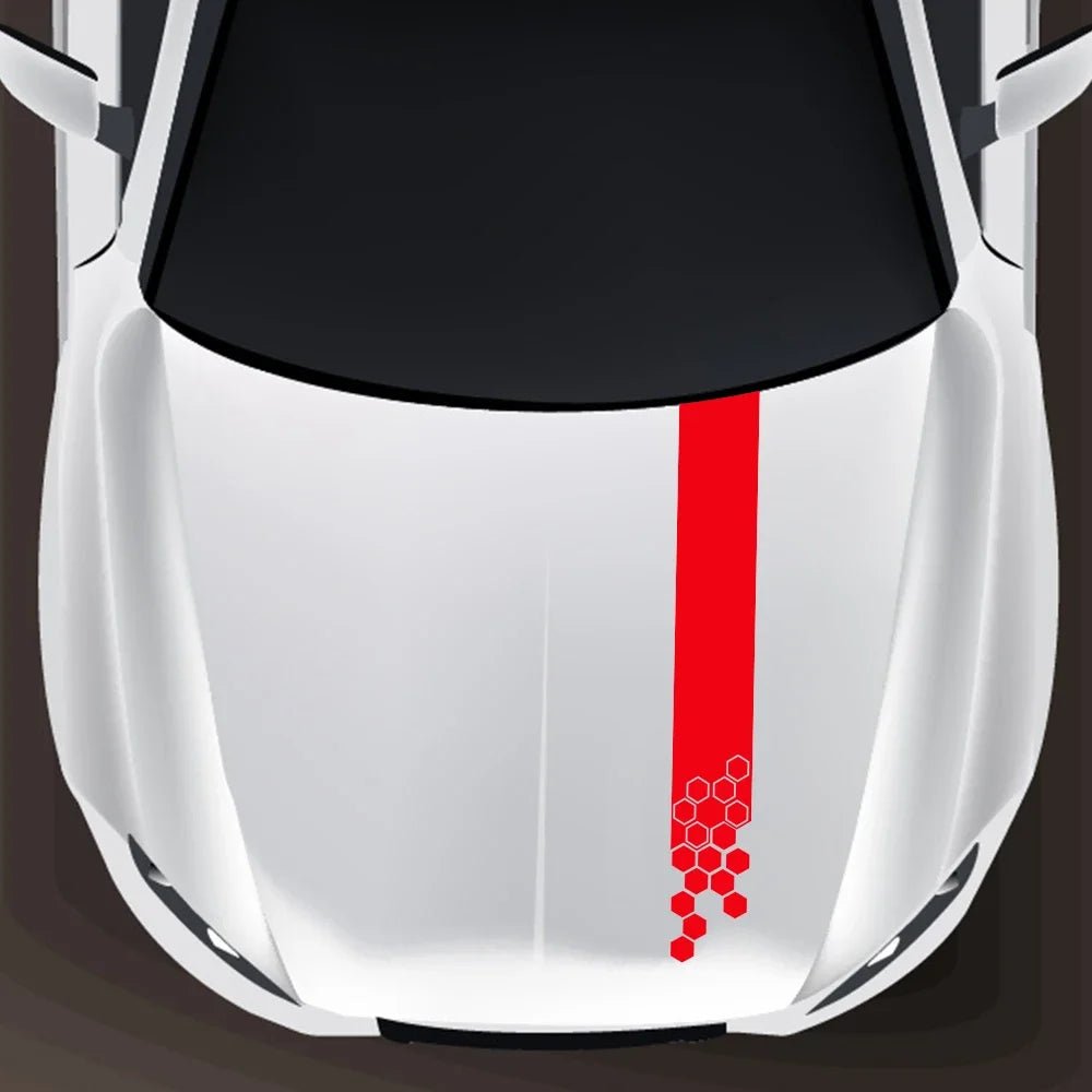 Honeycomb Car Hood Bonnet Sticker Racing Style Vinyl Decal For Audi Volvo Tesla Skoda BMW Volkswagen Smart Seat Auto Accessories - DriveNova