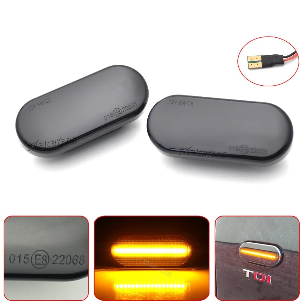 LED Dynamic Side Marker Turn Signal Light for SEAT Ibiza 6L, Cordoba, Toledo, Leon MK1, MK2, and Octavia - DriveNova