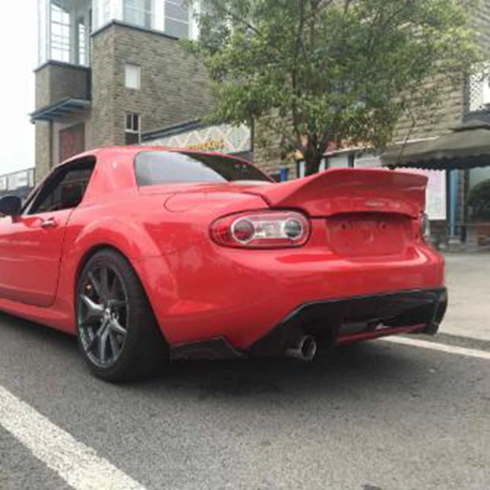 Mazda MX5 NC NCEC Hard Top Rear Duckbill Spoiler - Unpainted Fiberglass Splitter Wing for Roadster Miata - DriveNova