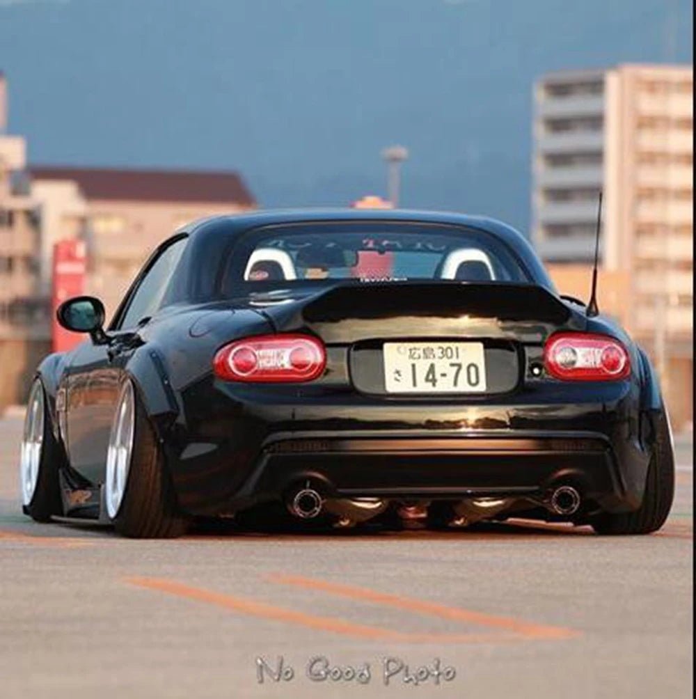 Mazda MX5 NC NCEC Hard Top Rear Duckbill Spoiler - Unpainted Fiberglass Splitter Wing for Roadster Miata - DriveNova