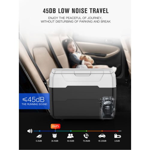 Portable Car Fridge Freezer Cooler with 12/24V DC Travel Refrigerator - DriveNova