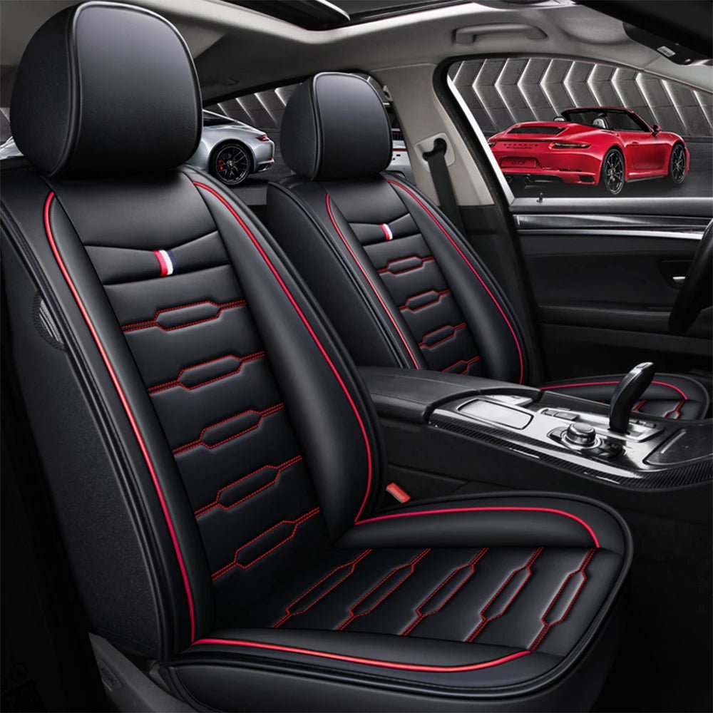 Premium Leather Car Seat Covers for Renault Clio, Megane, Fluence, Duster, Koleos, Kangoo, Talisman, and Laguna - Universal Interior Auto Accessories - DriveNova