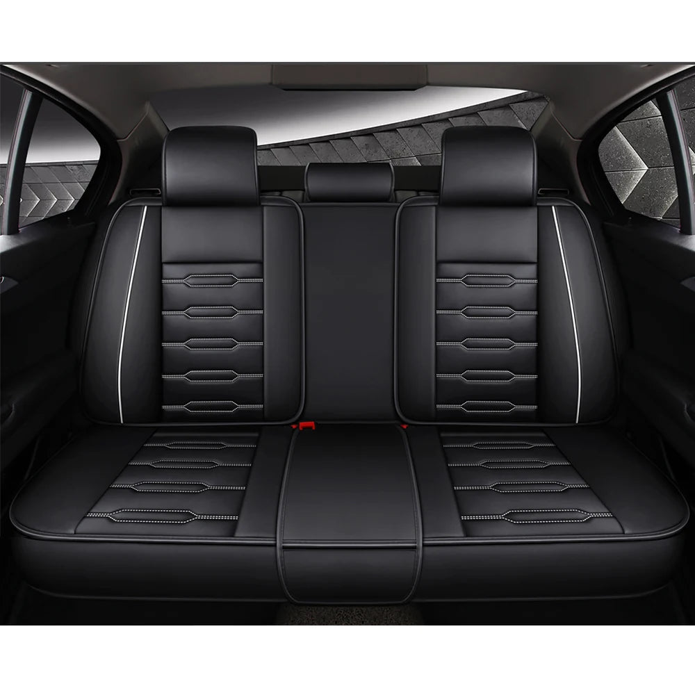 Premium Leather Full Set Car Seat Covers for Kia Models: Rio, Sportage, Ceed, Niro, Stinger, Optima, Soul, Forte, Spectra, Sorento Accessories - DriveNova