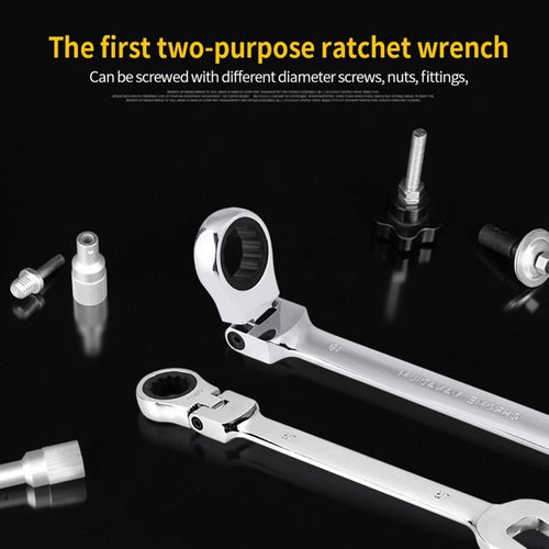 Pro Spanner Wrench Ratchet Polished Set Kit Metric 8 -19mm Car Tools - DriveNova
