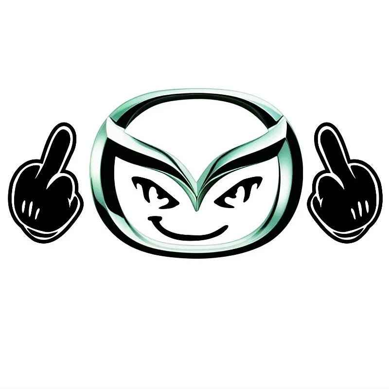 Reflective Middle Finger Car Decals for Mazda 3/6 Axela Atenza CX-30/4/5 - Auto Styling Accessories - DriveNova