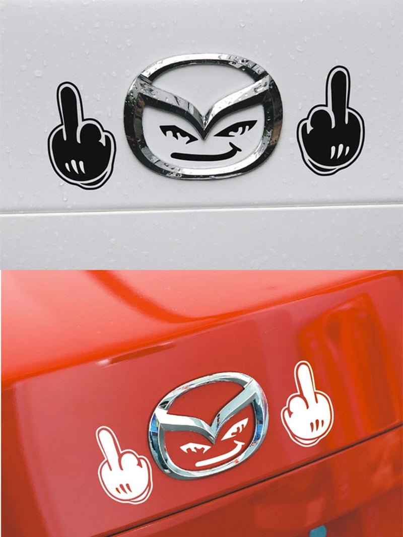 Reflective Middle Finger Car Decals for Mazda 3/6 Axela Atenza CX-30/4/5 - Auto Styling Accessories - DriveNova