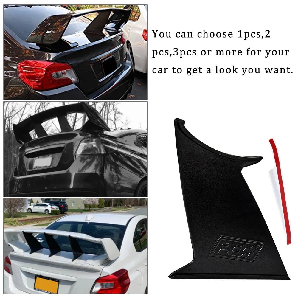 Spoiler Wing Stabilizer with Logo for Subaru STI 2015-2018 - One Piece Design with Free Shipping - WSS02 - DriveNova
