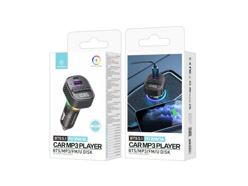 Techancy Car MP3 Player TE0871 Bluetooth 5.1 PD 30W Fast Charging - DriveNova