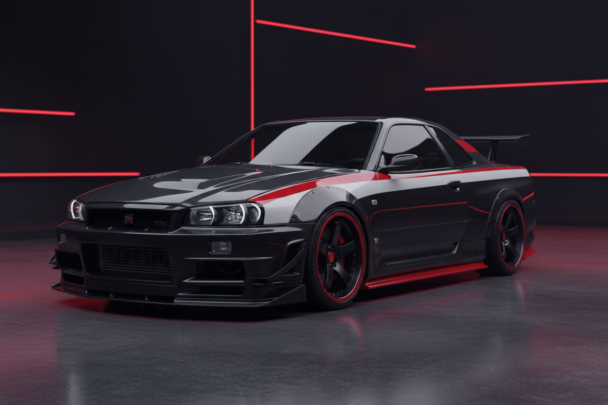 Tuned Nissan Skyline GTR