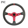 Universal 350MM High-Quality Suede and PVC Steering Wheel for Drift Racing - DriveNova
