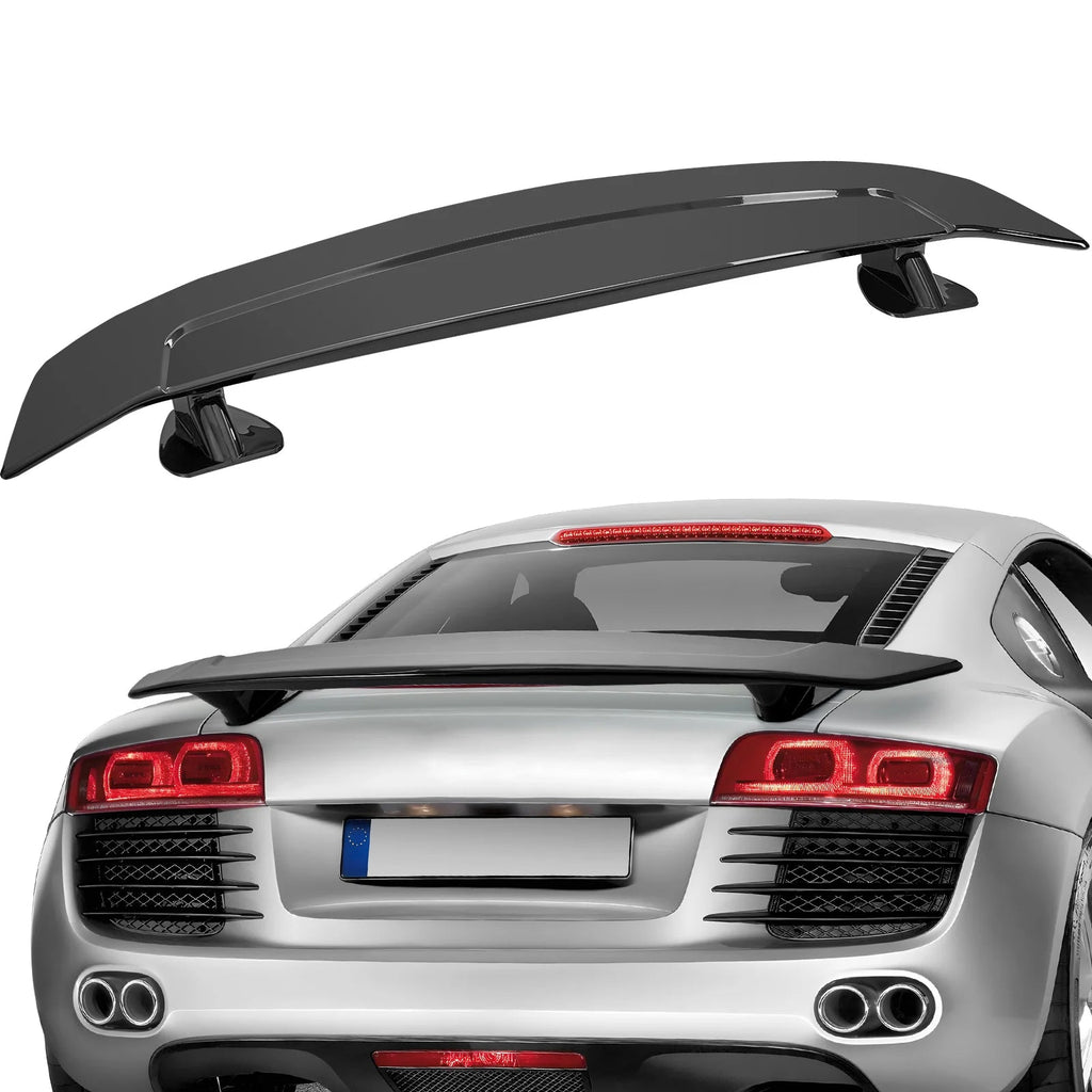 Universal 46.3-Inch GT Wing Car Spoiler for Sedans and Coupes - High Strength ABS Material in Black - DriveNova
