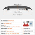 Universal 46.3-Inch GT Wing Car Spoiler for Sedans and Coupes - High Strength ABS Material in Black - DriveNova