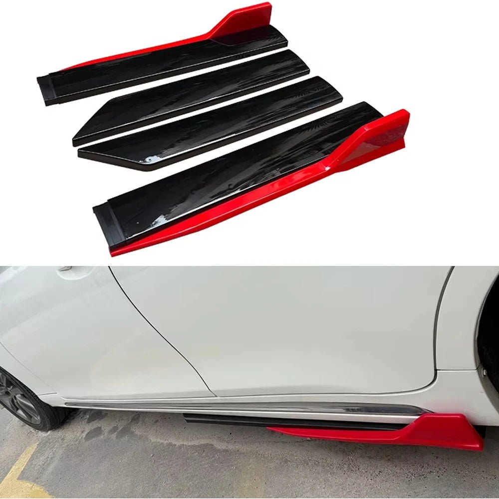 Universal Car Side Skirt Extensions Glossy Black Winglet Splitters Lip 41inch Auto Side Body Kit Protector For All Cars - DriveNova
