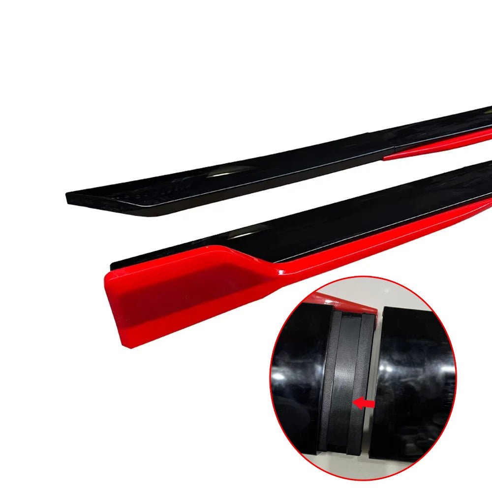 Universal Car Side Skirt Extensions Glossy Black Winglet Splitters Lip 41inch Auto Side Body Kit Protector For All Cars - DriveNova