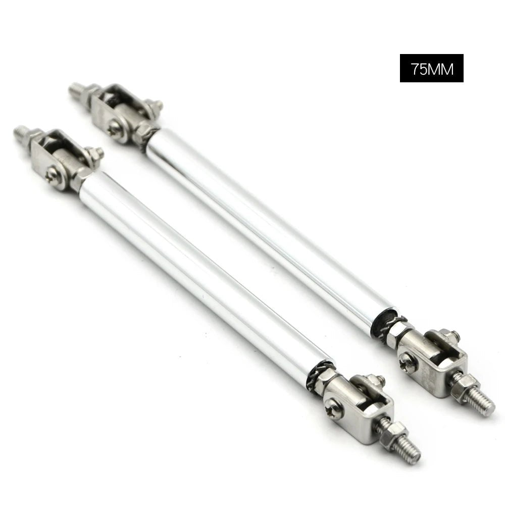 Universal Car Splitter Rods Racing Adjustable Front Rear Bumper Lip Support Strut Brace Tie Pull Bar Kit 75/100/150/200mm - DriveNova
