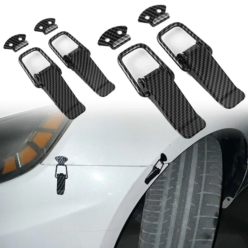 Universal Cars Accessaries 2Pcs Fastener Clip Alloy Mount Hood Pin Bonnet Lock Kit Tunning Lock Kit Down Hood Lock Latch Pins - DriveNova