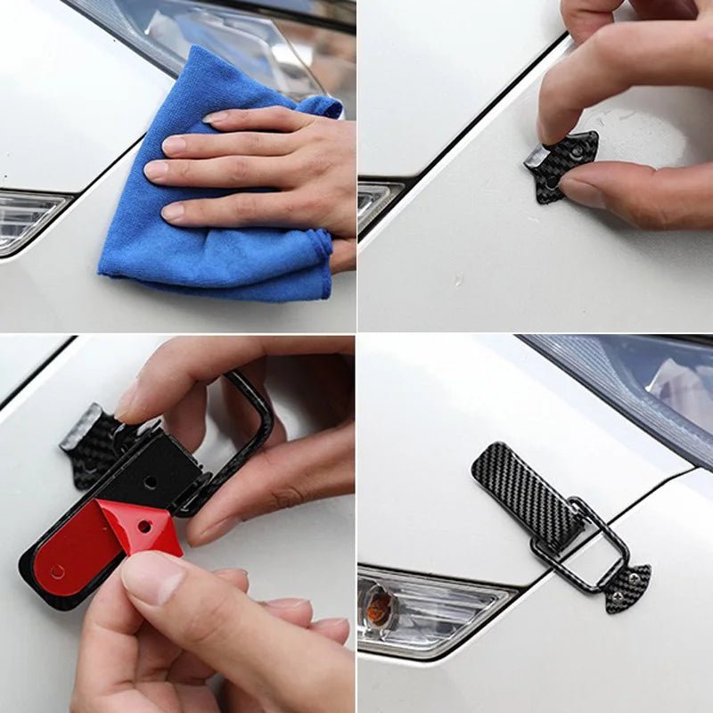 Universal Cars Accessaries 2Pcs Fastener Clip Alloy Mount Hood Pin Bonnet Lock Kit Tunning Lock Kit Down Hood Lock Latch Pins - DriveNova