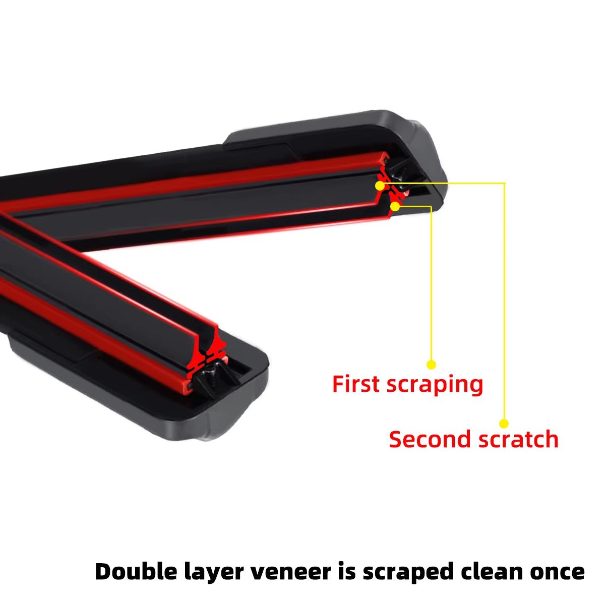 Universal Double Rubber J/U-Shaped Wiper Blade for Front Windshield Cleaning - 1 Piece - DriveNova