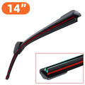 Universal Double Rubber J/U-Shaped Wiper Blade for Front Windshield Cleaning - 1 Piece - DriveNova