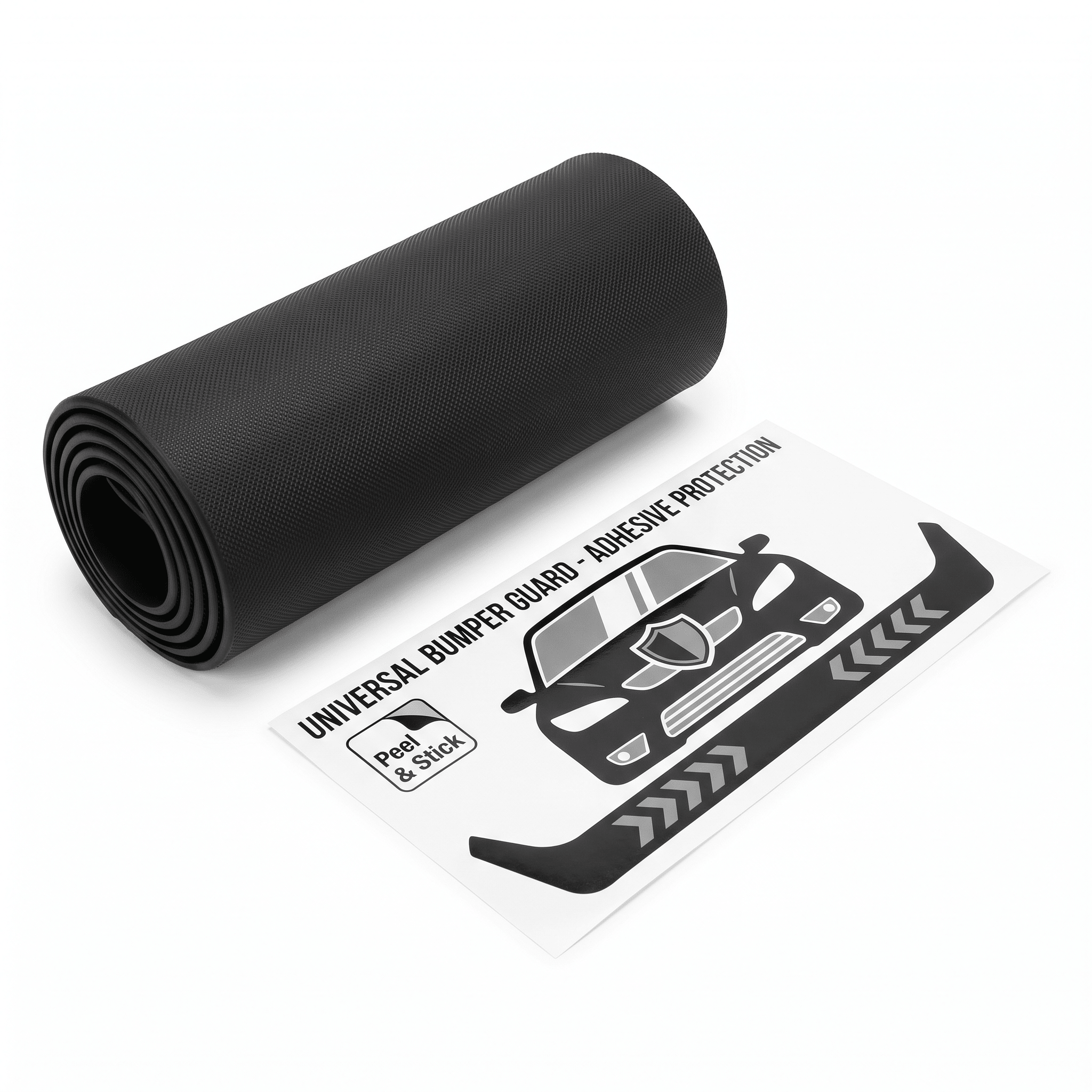 Universal Front Bumper Spoiler Lip Protector - Rubber Car Bumper Protection and Adhesive Stickers - DriveNova