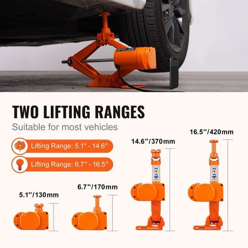 VEVOR Electric Car Jack, 3 Tons 6600 Lbs Scissor Jack With Electric - DriveNova